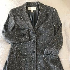 Mint Condition Grey Tweed Wool & Silk Blazer